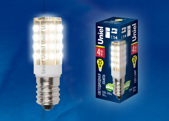 LED-Y16-4W/WW/E14/CL PLZ04WH Лампа светодиодная для холодильников и швейных машин. Прозрачная колба.